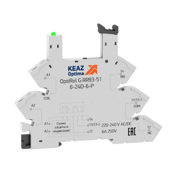 Розетка для реле OptiRel G RR93-51-12-24U-6-P 281158