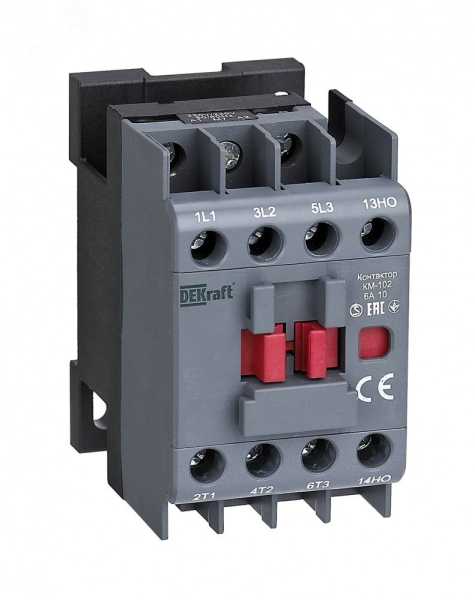 Dekraft Контактор 6А 230В АС3 АС4 1НЗ КМ-102