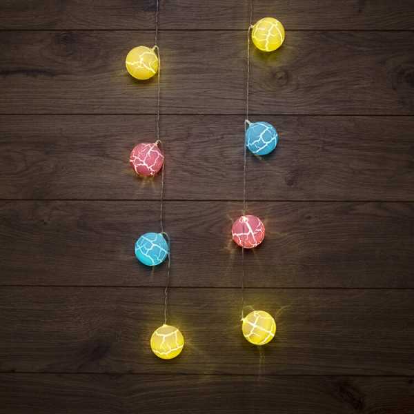 Гирлянда светодиодная &amp;amp;quot;Карамельки&amp;amp;quot; 1.5м 10LED тепл. бел. 0.1Вт IP20 провод ПВХ прозр. элементы питания 2хAA (не в компл.) 303-082