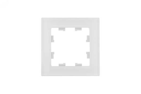 ATLASDESIGN NATURE 1-постовая РАМКА, НАТУРАЛЬНОЕ СТЕКЛО, БЕЛЫЙ (2шт) C2 ATN360101