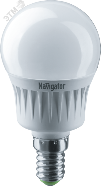 Лампа светодиодная LED 7вт E14 белый шар 18943