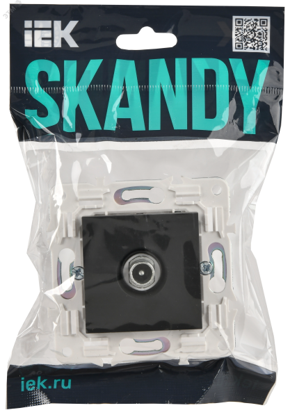 SKANDY Розетка TV проходная SK-A17G графит IEK SK-A10-P-K53