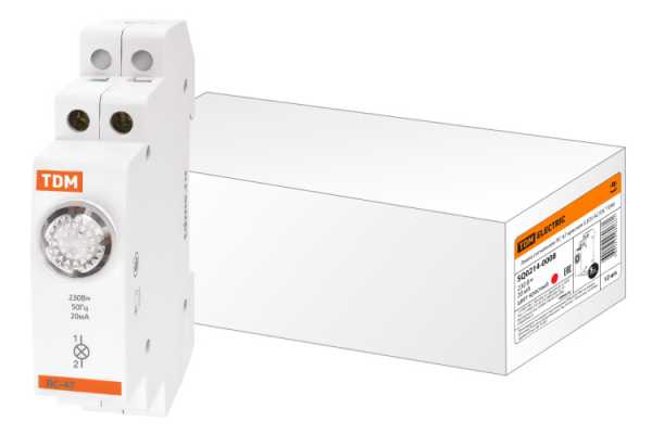 Лампа сигнальная ЛС-47 красная (LED) AC/DC SQ0214-0008
