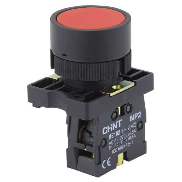 Кнопка управления NP2-EA42 без подсветки красн. 1НЗ IP40 574817