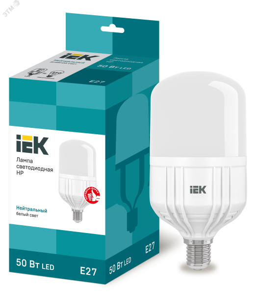 Лампа светодиодная HP 50Вт 4000К нейтр. бел. E27 230В LLE-HP-50-230-40-E27