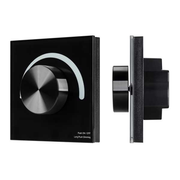 Панель SMART-P91-DIM-G-SUF Black (230V, Rotary, 2.4G) 028425
