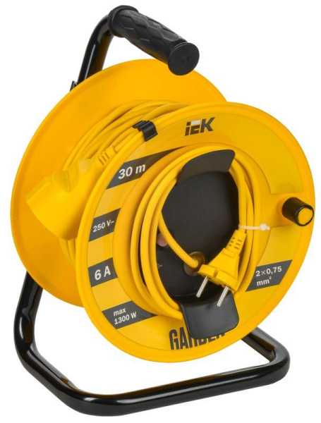 Удлинитель на катушке 1х30м Garden УК30 2P 2х0.75кв.мм GD-KP40-06-01-30