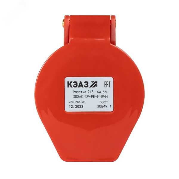 Розетка кабельная 215 16А 380AC 3P+PE+N 6ч IP44 222751