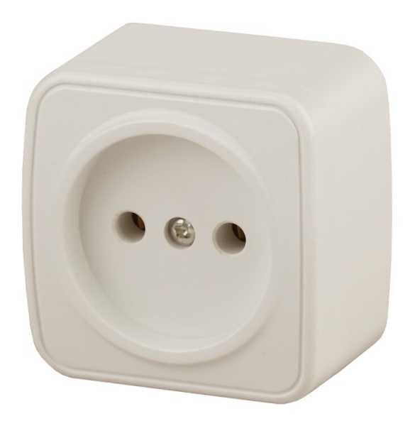 3-201-02 Розетка 2P, 16А-250В, IP20, ОУ, Polo, сл.кость (20/400/4800) Б0036124