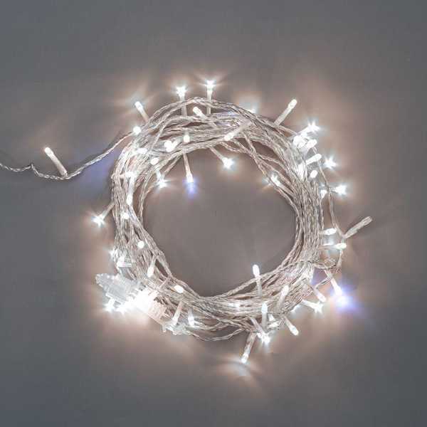 Гирлянда светодиодная &amp;amp;quot;Нить&amp;amp;quot; 20м 150LED бел. 3.4Вт 230В IP44 эффект мерцания провод прозр. 305-565