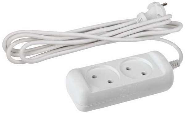 Удлинитель 2х1.5м без заземл. 10А IP20 U-2-1.5m-2х1 ПВС 2х1 Б0028359