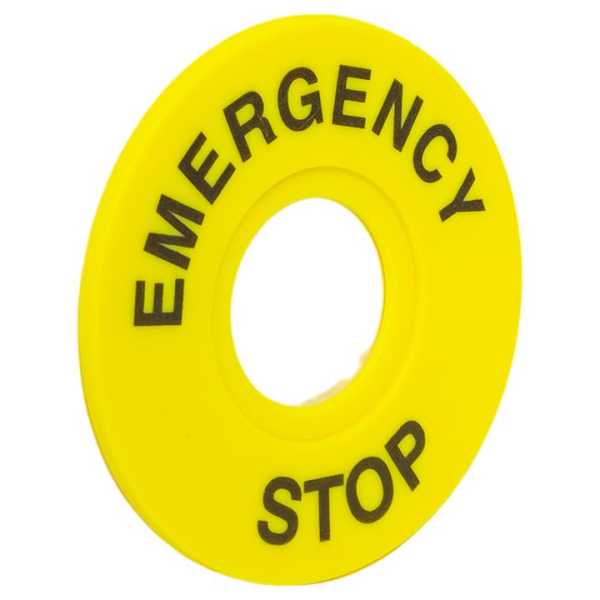 Табличка для кнопок 22 мм &quot;EMERGENCY STOP&quot; EKF