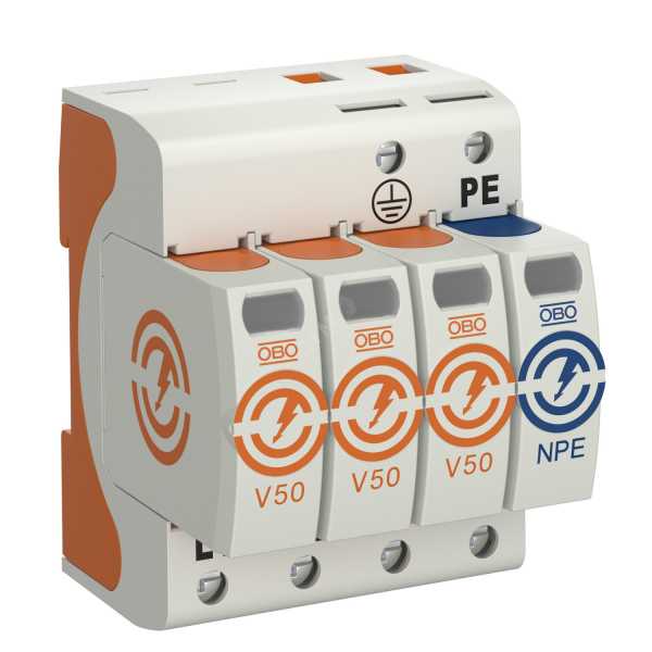 УЗИП для силовых сетей 3+NPE (Класс I+II), 280 ВV50-3+NPE-280 5093526