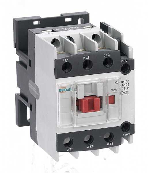 Контактор КМ-103 32А кат. 220В AC 1НО+1НЗ AC-3 22123DEK