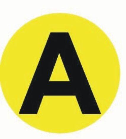 Наклейка &quot;A&quot; d=20mm. PROxima an-2-9