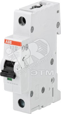 Выключатель автоматический модульный 1п C 6А 6кА S201 C6 ABB 2CDS251001R0064