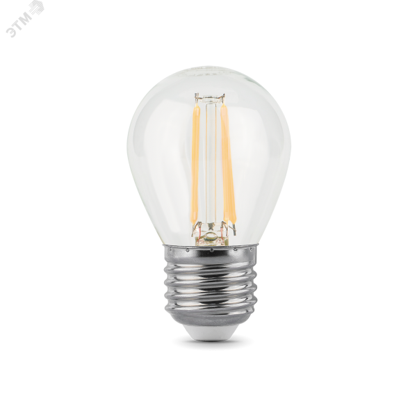Лампа светодиодная филаментная Black Filament 7Вт P45 шар 2700К тепл. бел. E27 550лм 105802107