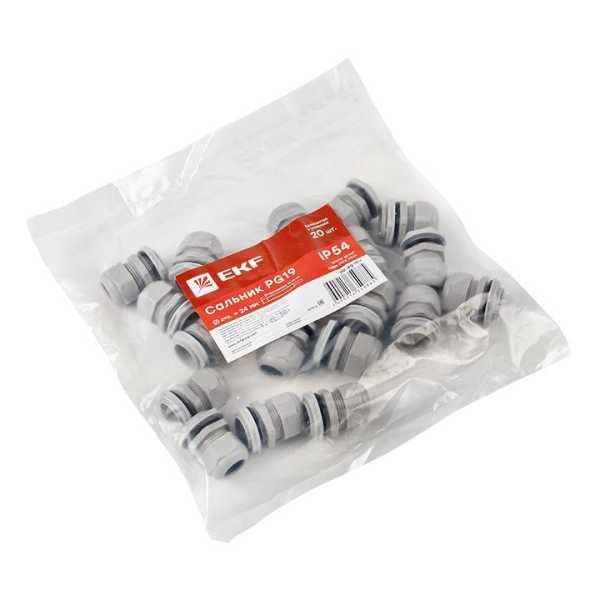 Сальник PG19 IP54 d отв. 23мм/d провод. 12-15мм PROxima plc-pg-19-r