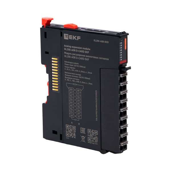 Модуль расширения аналоговых сигналов GL200-AO8 D-CARD EKF GL200-AQ8-DCD