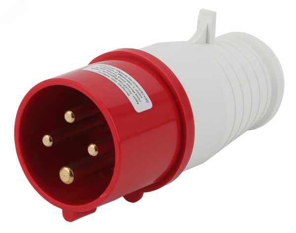 Вилка V-16-3P-PE-IP44 переносная 014 3Р+РЕ 16А 380В IP44 Б0032850