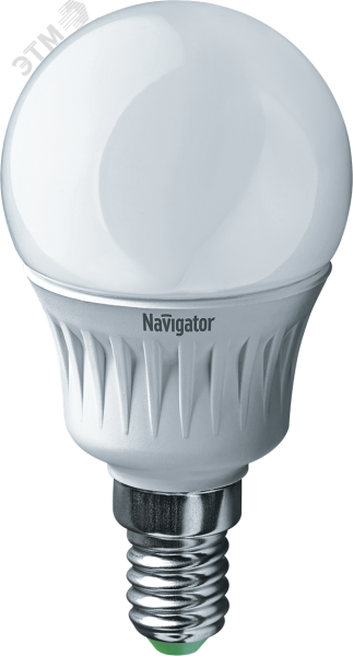 Лампа светодиодная LED 5вт E14 теплая шар 18857