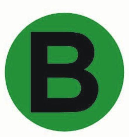 Наклейка &quot;B&quot; d=20мм PROxima an-2-9-1