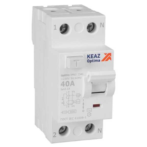 ВДТ без защиты от сверхтоков OptiDin DM63-2340-AC-4,5-УХЛ4 (2P, 40, 100mA)