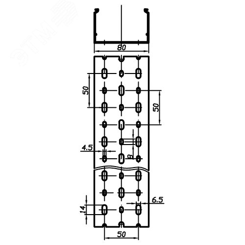 Кабель-канал перфорированный 80х60 L2000 RL12 G 00139RL