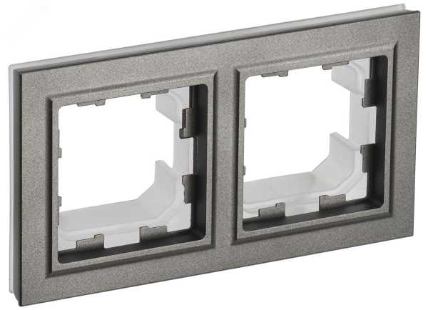 BRITE Рамка 2-мест. IP44 РУ-2-БрШ-44 шамп. BR-M22-44-K37