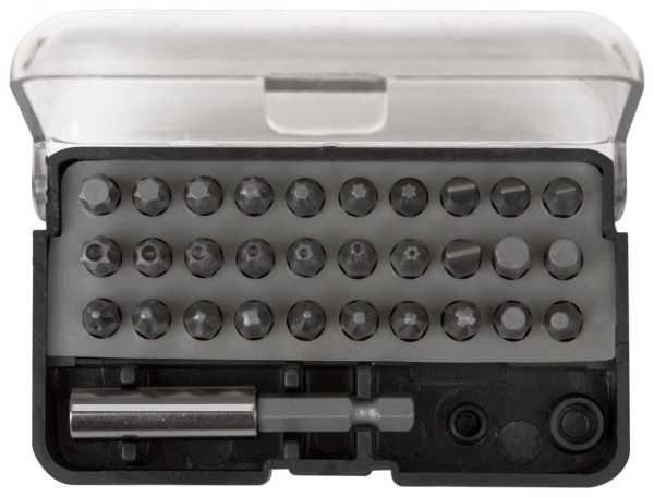 Набор бит 31 шт (30 шт CrV бит + адаптор с защелкой) 57854