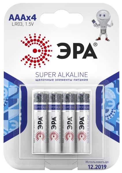 Батарейки LR03-4BL SUPER Alkaline (120/960/38400) C0038451