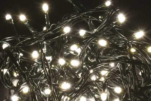 Гирлянда &amp;amp;quot;Нить&amp;amp;quot; 5м 50LED бел.LED бел. IP20 провод зел. 230В с контроллером 8 режимов LGDB110-1-050-05-G-S-20