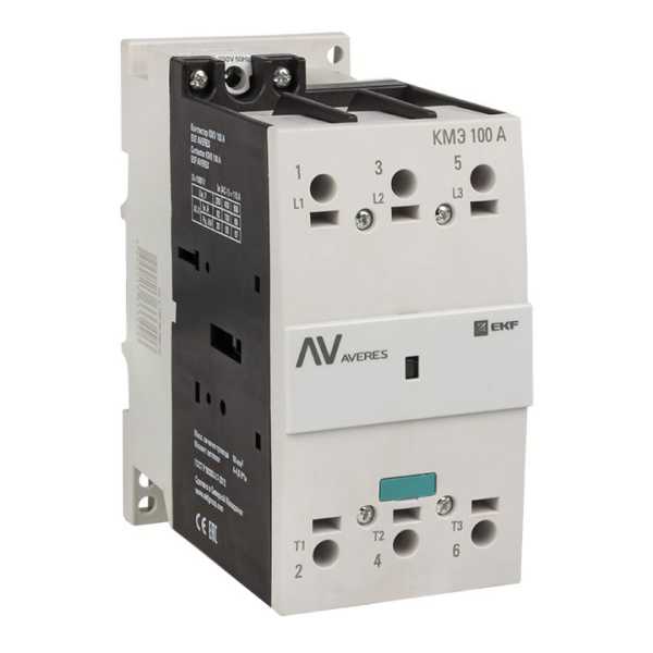 Контактор КМЭ 100А 400В АС AVERES ctr-s-100-00-400-av