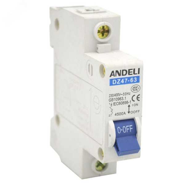 АВТ. ВЫКЛ. DZ47-63/1P 20A 4.5KA Х-КА C (