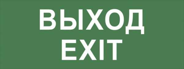 Самоклеящаяся этикетка INFO-DBA-015 200х60мм &amp;amp;quot;Выход-EXIT&amp;amp;quot; DPA/DBA Б0048467