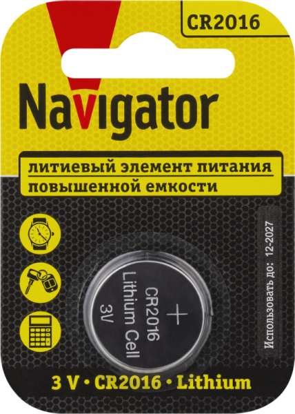 Элемент питания 93 821 NBT-CR2016-BP1 93821