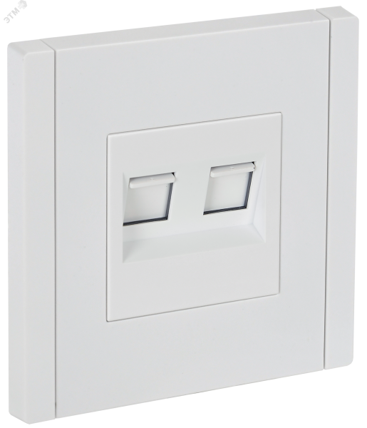 FORTE&PIANO Розетка двойная RJ11+RJ45 кат.5E FP235 белый IEK FP-KT20-O-1-K01