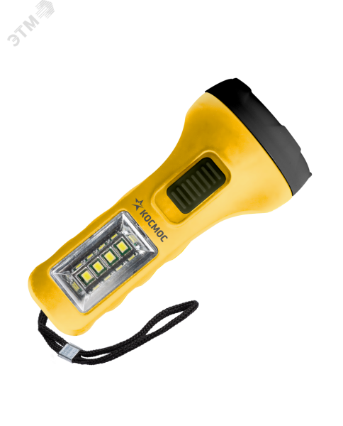 Фонарь ручной 0.5ВтLED+4SMD(1Вт) 1xAA корпус ABS-пластик ремешок ручной KOC119B