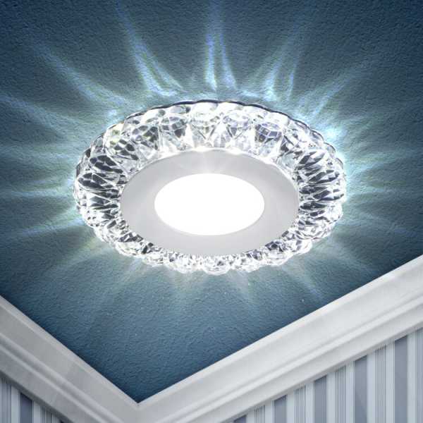 DK LED 16 SL/WH Светильник светодиодный круглый &amp;amp;quot;белая подсветка&amp;amp;quot; 3+3W прозрачный/белый (40/960) Б0036497
