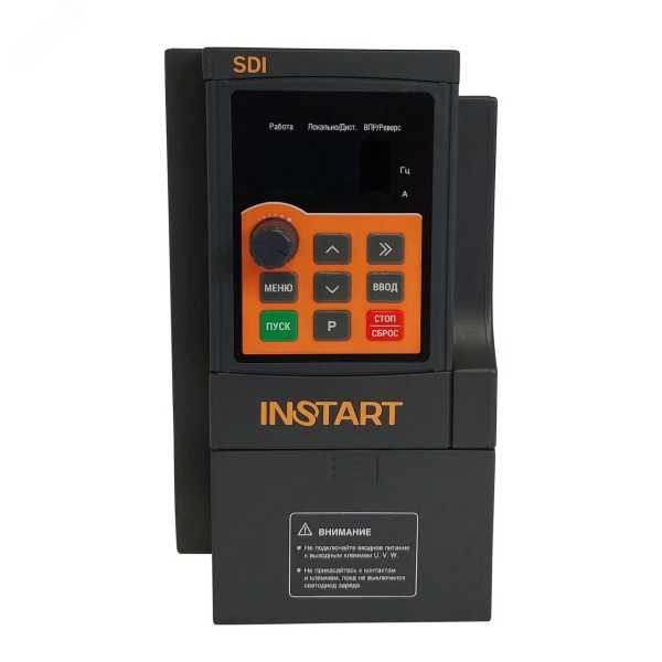 Преобразователь частоты SDI-G0.4-2B 0.4кВт, 2.1А, 1Ф, 220В-15%, 50Гц/60Гц, IP20, с панелью управления 00030100