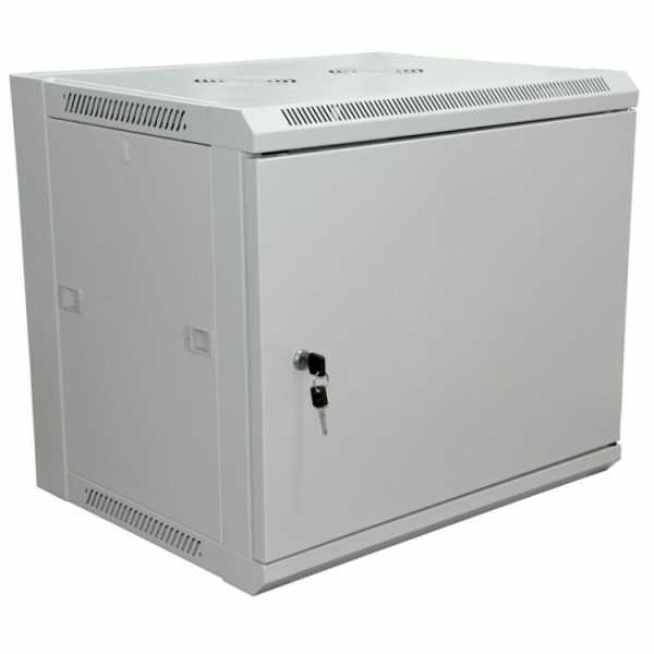 Шкаф настенный 19&amp;amp;quot; 6U 600?450?370мм (ШxГxВ) - передняя дверь металл, боковые стенки съемные (разобранный), RAL 7035 PRO 04-2210