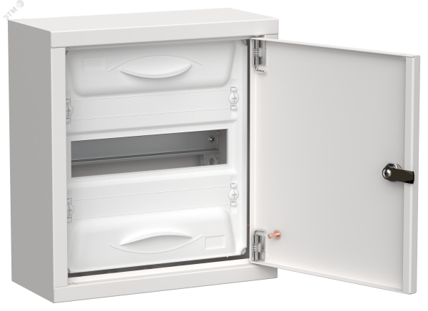 TITAN 5 Корпус металлический ЩРн-12 (1х12) 335х310х140мм IP31 белый (одна дверь) IEK TI5-50-N-012-31