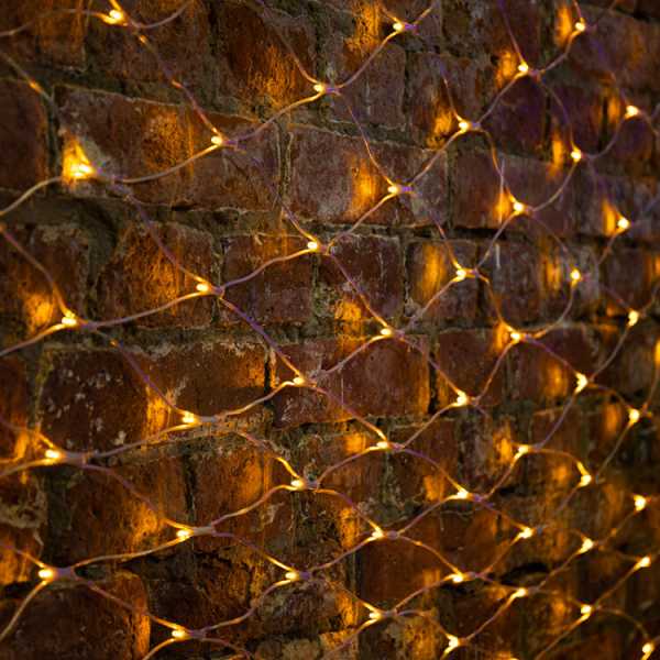 Гирлянда &amp;amp;quot;Сеть&amp;amp;quot; 2х1,5м, свечение с динамикой, прозрачный ПВХ, 288 LED, 230 В, цвет: Жёлтый 215-041