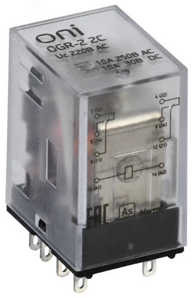 Реле общего назначения OGR-2 2C 220В AC OGR-2-2C-AC220V