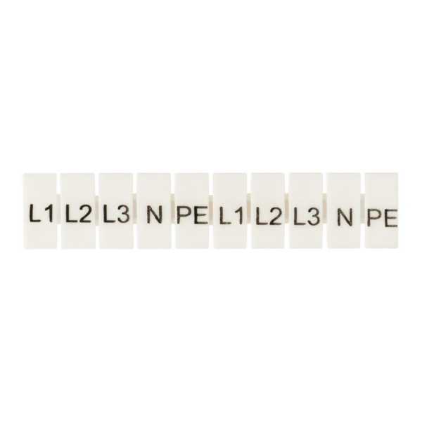 Маркеры для JXB-ST 4 с символами &amp;amp;quot;L1, L2, L3, N, PE&amp;amp;quot; (100 шт.) PROxima zb-st-4-L-1-3