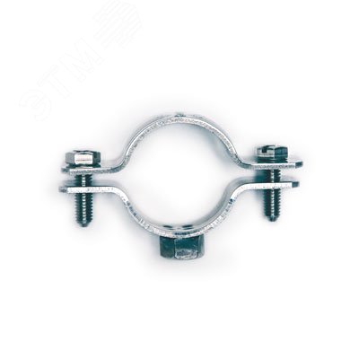 Хомут стальной 1/2&amp;amp;quot; (18-24 мм) с приварной гайкой М8, оцинкованный 6040-P12