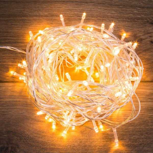 Гирлянда светодиодная &amp;amp;quot;Твинкл Лайт&amp;amp;quot; 20м 160LED тепл. бел. 10Вт провод ПВХ прозр. 303-306