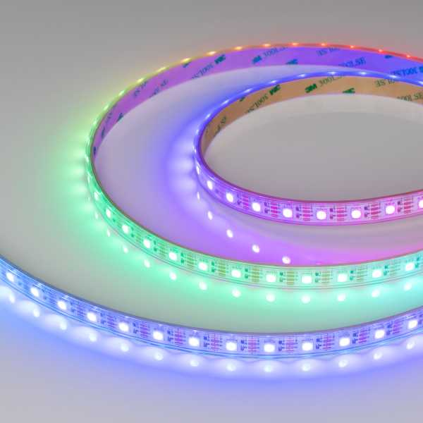 Лента герметичная SPI-P-B60-12mm 12V RGB-PX1-BPT (8 W/m, IP66, 5060, 5m) 041615(1)