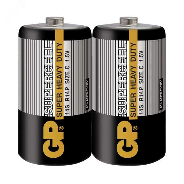 Батарейка солевая Super & Greencell & PowerPlus -2 шт. в пленке 2690