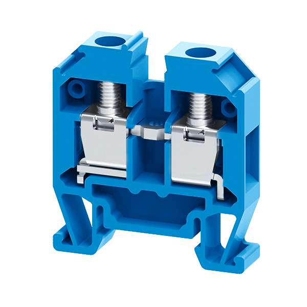 Мини-клемма проходная 4 кв.мм винтовая OptiClip CMT-4-I-BU-32A-(0,2-4)-синий 331804